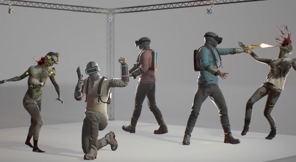 Animatie van personen die een VR game spelen